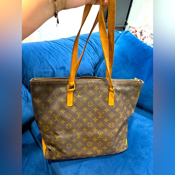 Louis Vuitton LV Shoulder Bag Cabas Mezzo Brown Monogram - Picture 1 of 15